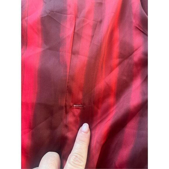 Socialite Stripe Long Sleeve Satin Wrap Dress NEW NWT - Picture 12 of 12